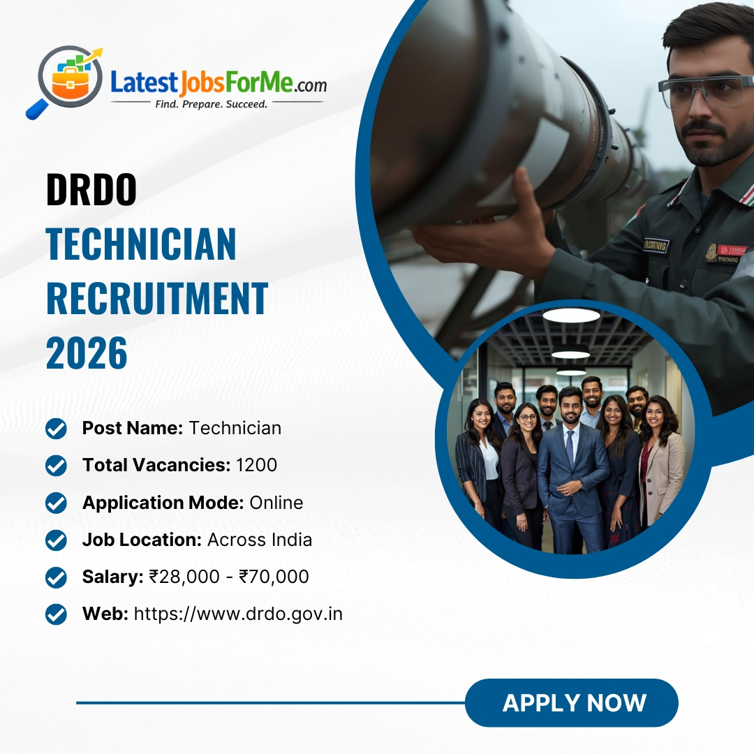 DRDO Technician Recruitment 2026 Job Post