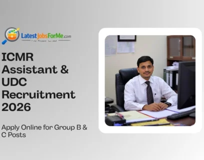 ICMR Assistant & UDC Recruitment 2026