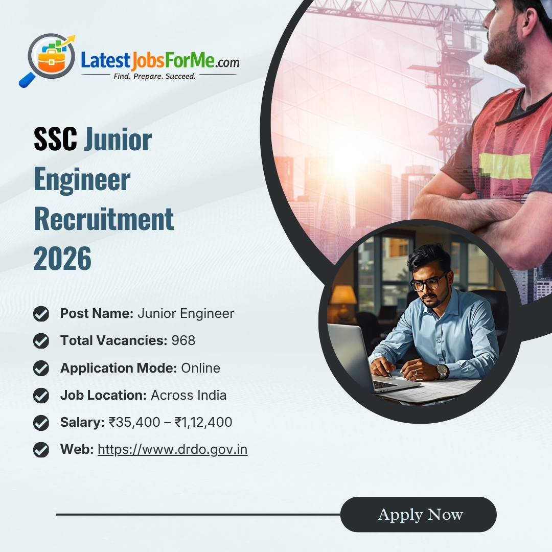SSC Junior Engineer Recruitment 2026 Job Post